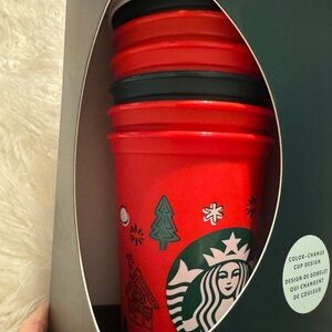 Starbucks Festive Red and Green Reusable Cups